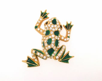 Green Frog Brooch