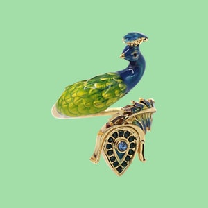 Pre-Order: Peacock statement ring by Bill Skinner