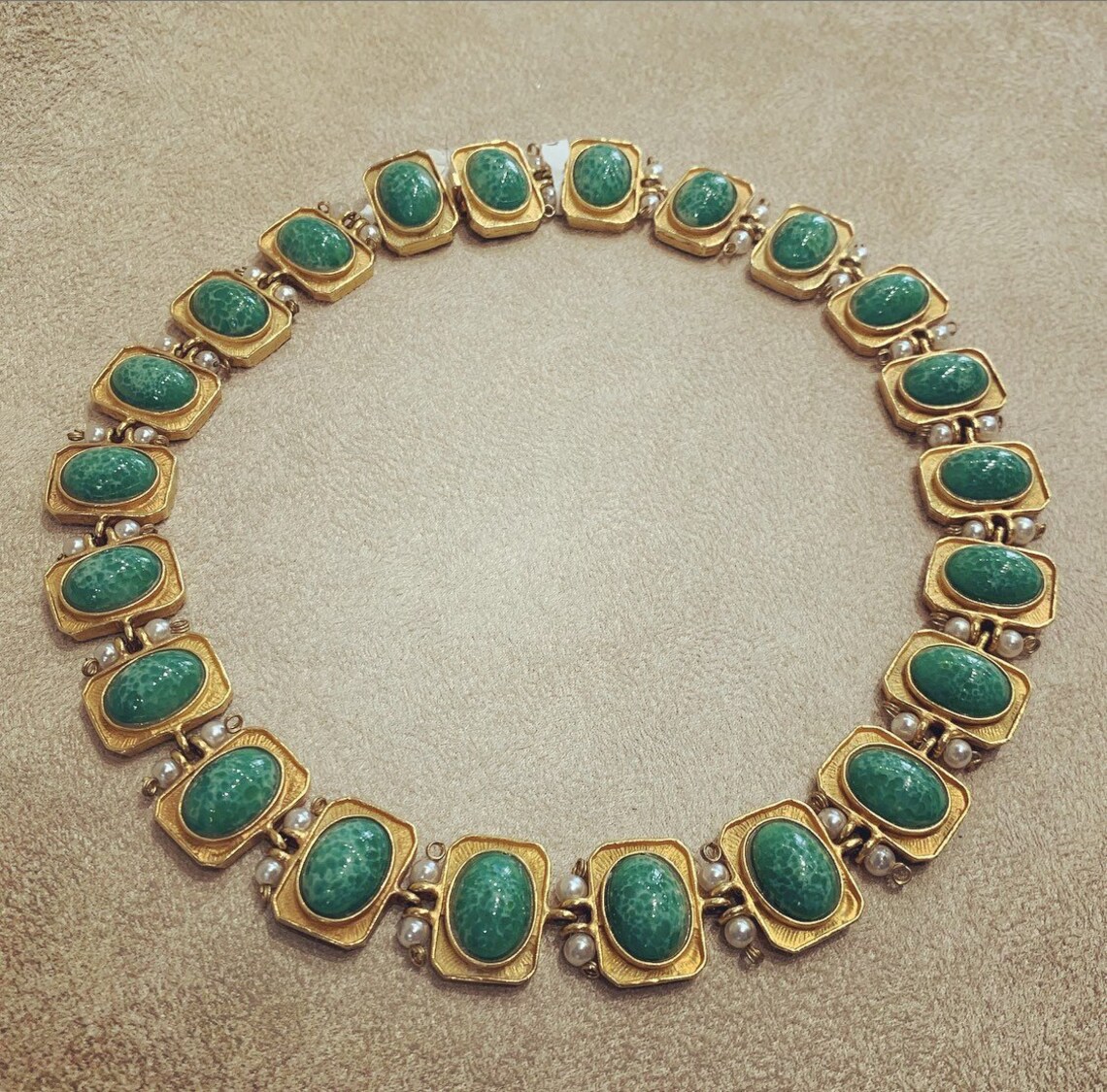 Green Jade Plated Necklace | Etsy