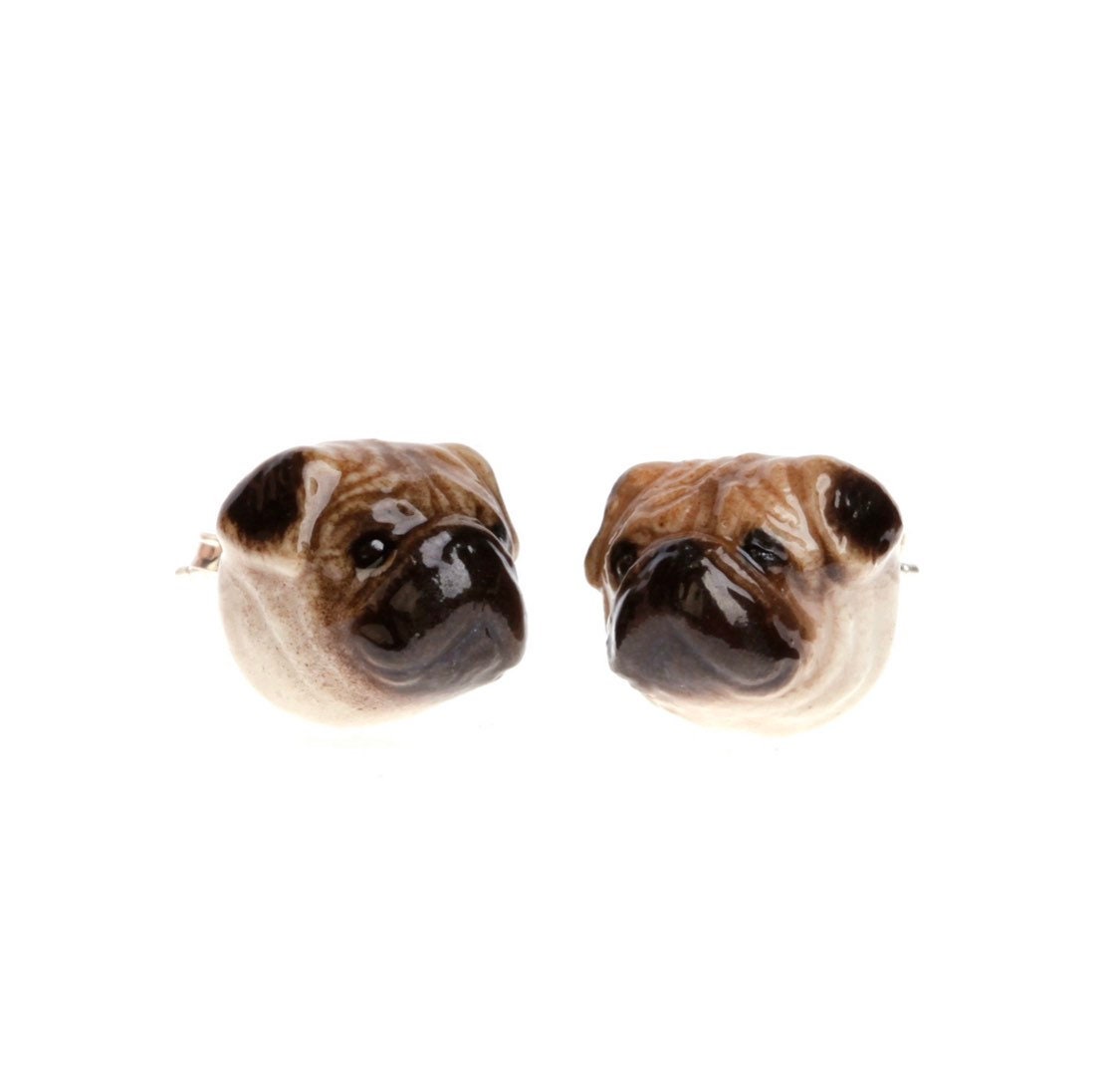 pug stud earrings