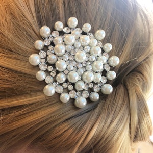 Vintage Pearl Hair Comb - Vintage Diamante Hair Comb - Vintage Bridal Comb - Vintage Comb -  Vintage Wedding Comb - Vintage Wedding