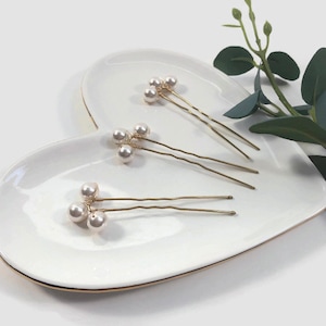 White Swarovski Pearl Hair Pins - Wedding Hair Pins - Bridal Hairpins - Pearl Hair Pins  - Swarovski Pearls - Pearl Bobby Pins - White Pearl