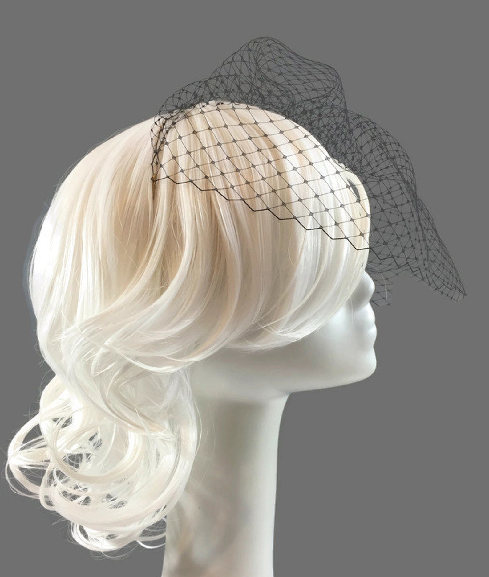 Funeral Veil Black Floral Veil Mourning Veil Birdcage Etsy