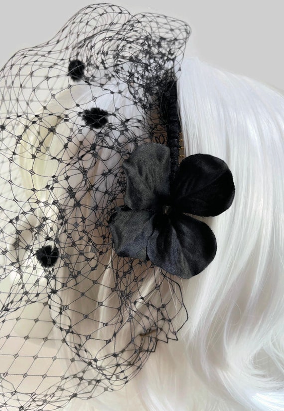 Schwarzer Hortensien Trauerschleier Schwarzer Vogelschwarz - Etsy Österreich