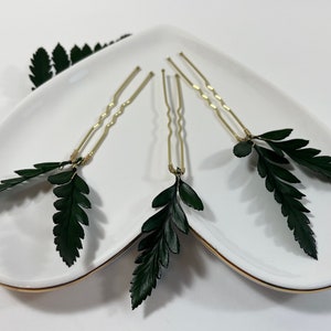 Leaf Hairpin - Wedding Hair Pins - Woodland Wedding - Leaf Bobby Pins - Leaf Hair Pins - Greenery Hair Pins - Bridal Hair Pin - Greenery