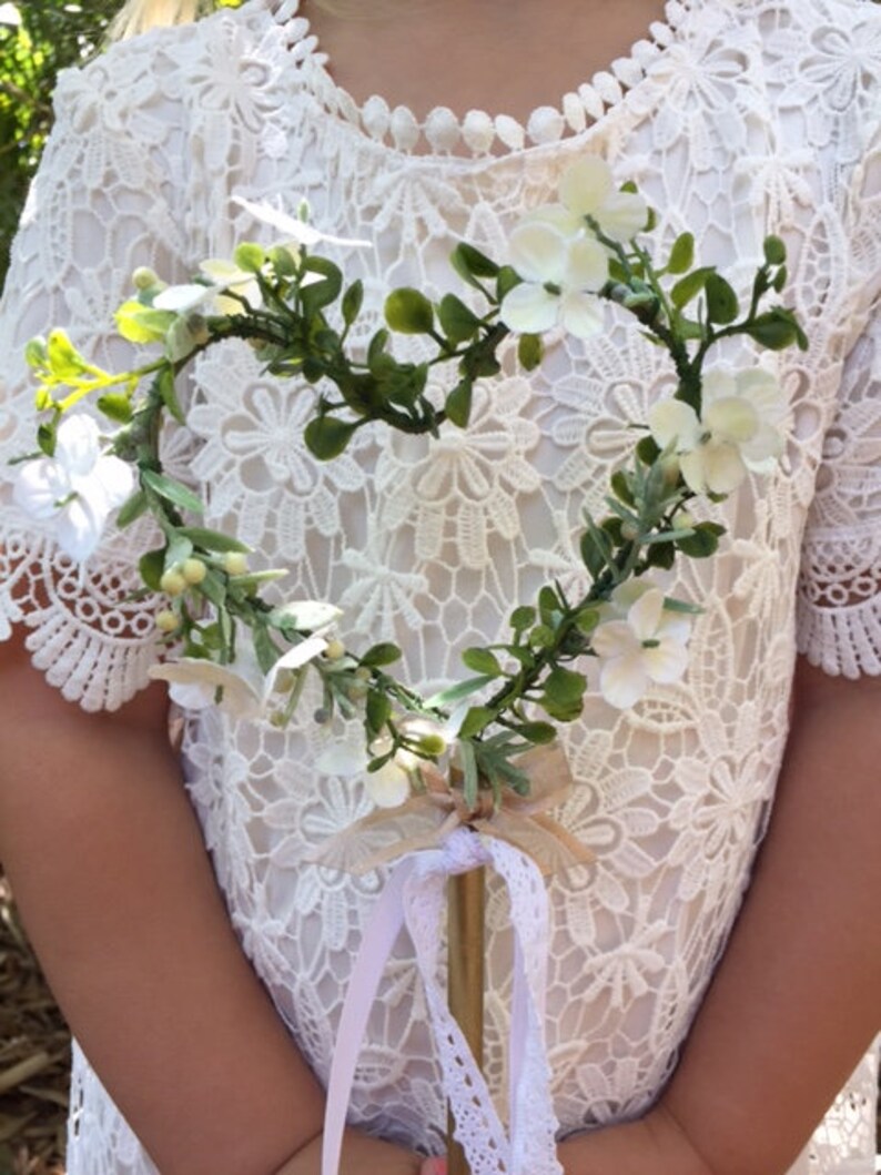 Custom Wedding Wand Flower Girl Wand Wedding Heart Wand Etsy