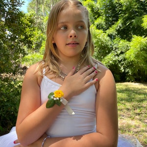 Yellow Rose Corsage - Wrist Corsage - Prom Corsage - Rose Wristlet Corsage - Bridesmaid Corsage - Yellow Corsage - Prom Wrist Corsage