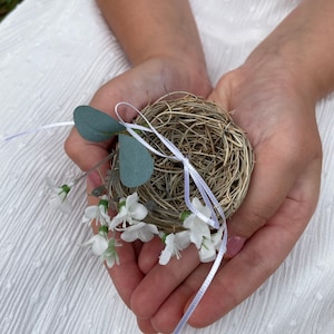 Eucalyptus Ring Nest - Rustic Ring Nest - Ring Bearer Alternative - Ring Bearer Nest - Woodland Wedding - Rustic Ring Bearer - Ring Box