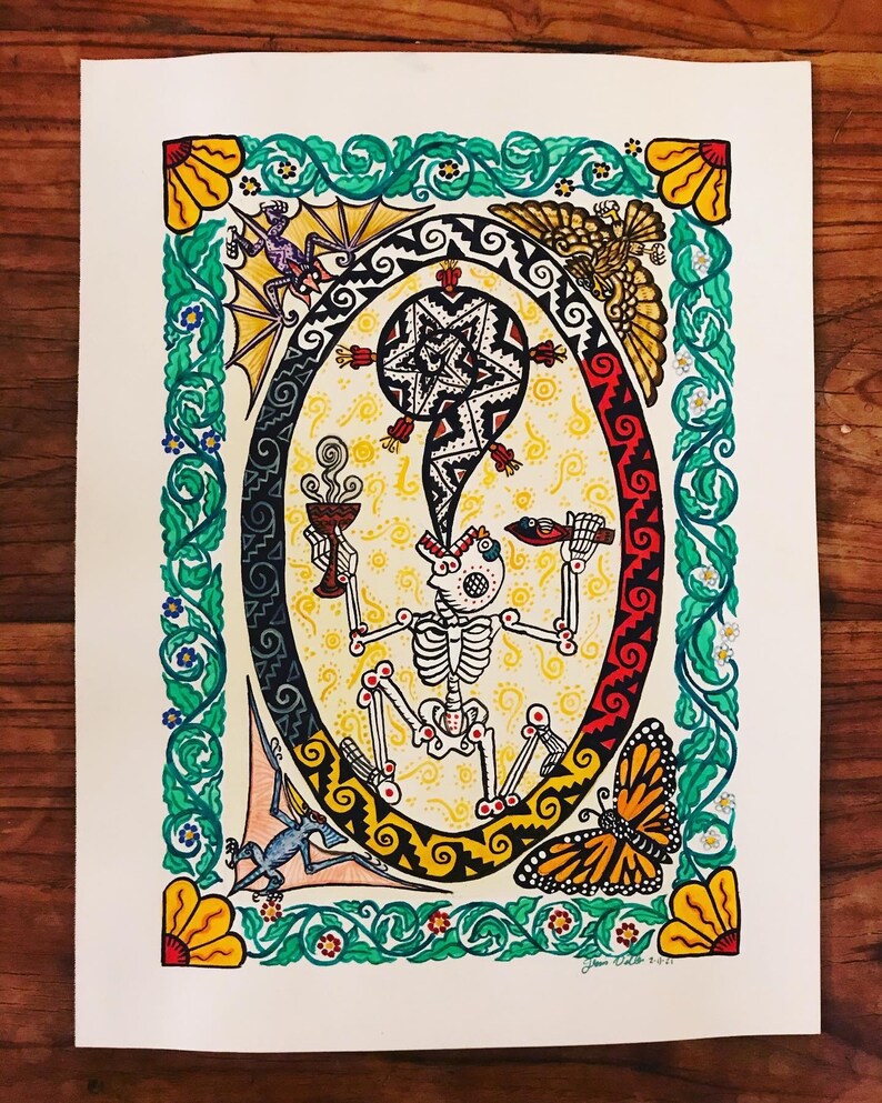 The Dead Speak original painting Hablan los Muertos