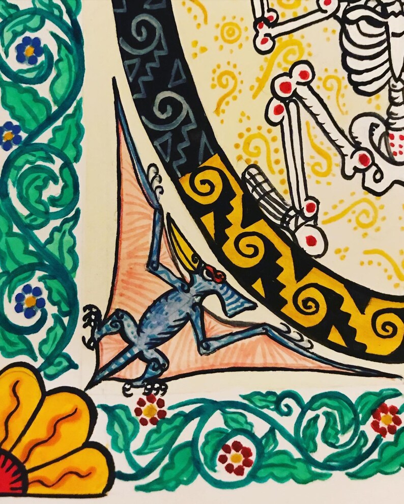 The Dead Speak original painting Hablan los Muertos