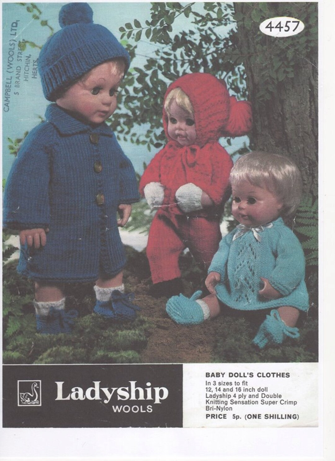 Dolls Coat, Dolls Hat, Dolls Dress, Dolls Mittens, Dolls Shoes