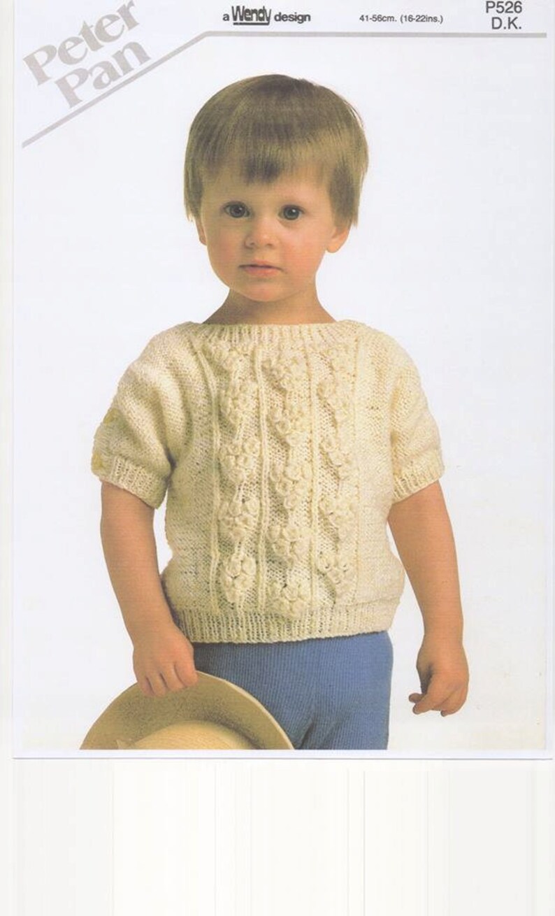 Childrens Short Sleeved Sweater Toddler Boys Knitting - Etsy