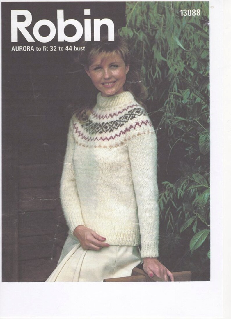 patterned yoke sweater