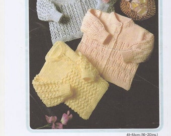 Baby Cardigans, Crew neck Baby Cardigan, Baby Boys Cardigan, Baby Girls Cardigan. Knitting pattern only. Baby Knitting Supplies.