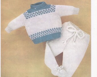 Baby knitting pattern, Baby boy sweater pattern, Baby boy matching set, Baby Knitting, Boys Knitting, Baby Double Knitting, Newborn Knitting