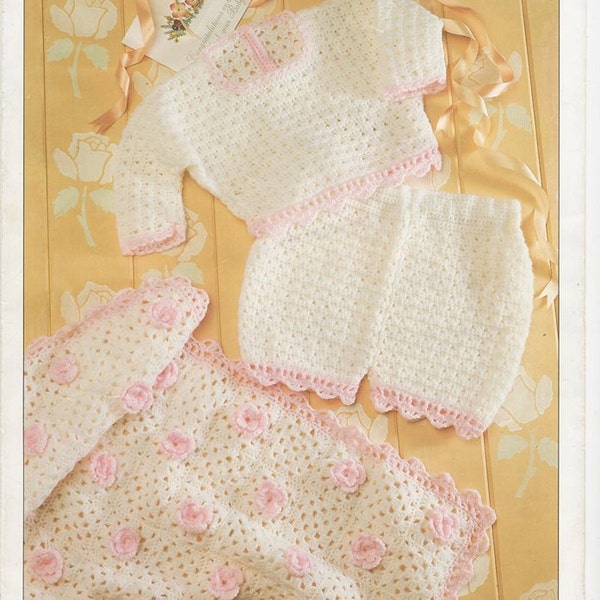 Premature Crochet Pattern, Baby Girls Crochet Pattern, Baby Shawl, Crochet Shawl, Baby Girls Crochet Suit, Baby Sweater, Reborn Doll Crochet