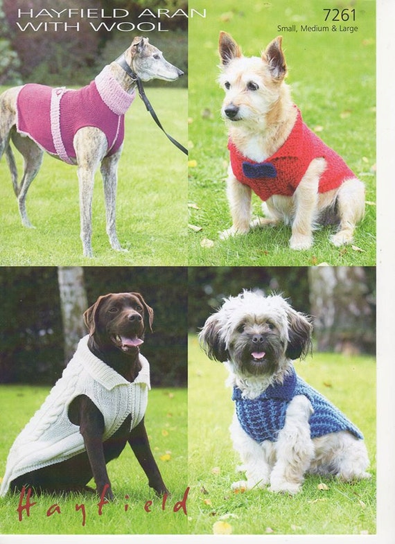 Medium Dog Pullover, Knitted Dog Sweater