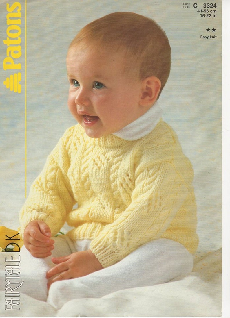 Baby Sweater Knitting Pattern, Baby Slipover Knitting Pattern, Baby