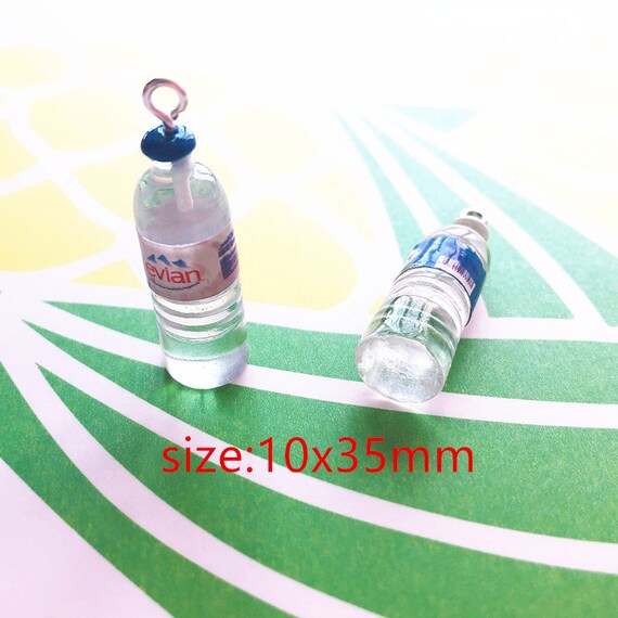 10Pcs Mini Mineral Water Bottle Charms Resin Bottle Pendant DIY