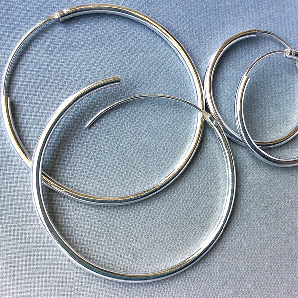 Endless Hoop Earring Etsy