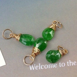 Tsavorite Garnet Pendant,January birthstone necklace, Tsavoriate Garnet Necklace,Green Garnet,Tsavorite, Sterling Silver, Gold filled
