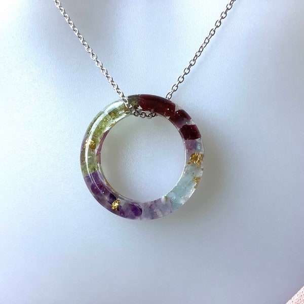 Birthstone Necklace, Family Birthstone Necklace, Birthstone Pendant, Customized Family Birthstone Jewelry Gift for Mom, Natural Gemstones