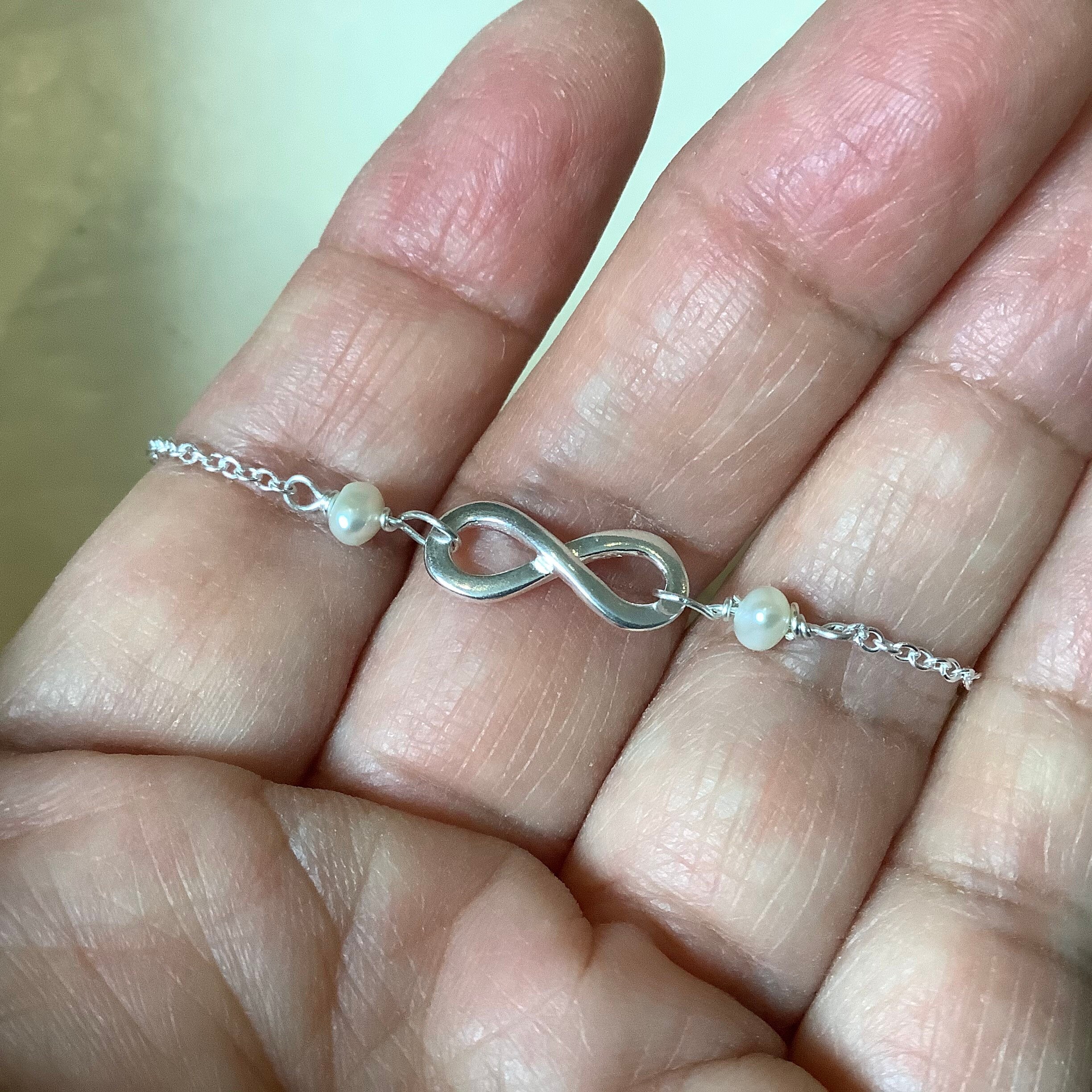 Silver Infinity Necklace, Sterling Silver Infinity Pendant