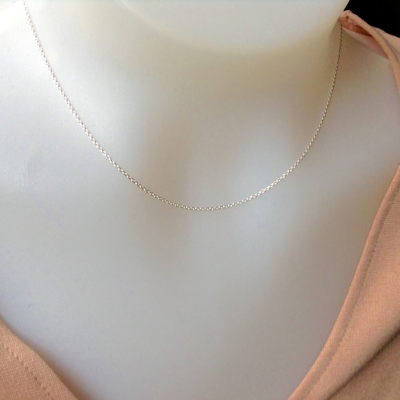 Sterling Silver Chain 16 Inch Chain 1.2mm Sterling Silver Necklace Sterling Silver Necklace 925 Silver Delicate Chain Etsy