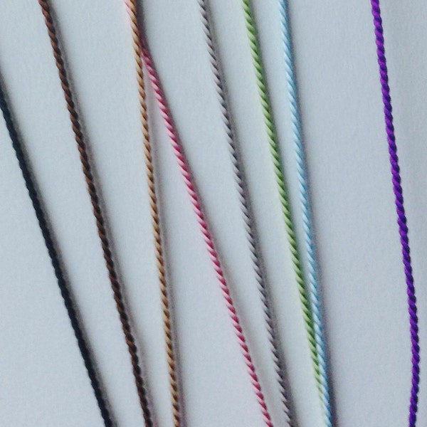 Pick Your Color  Silk Necklace, Sterling Silver,Silk Bracelet, 0.8mm real silk, minimalist necklace,minimalist bracelet,Add A Charm Necklace