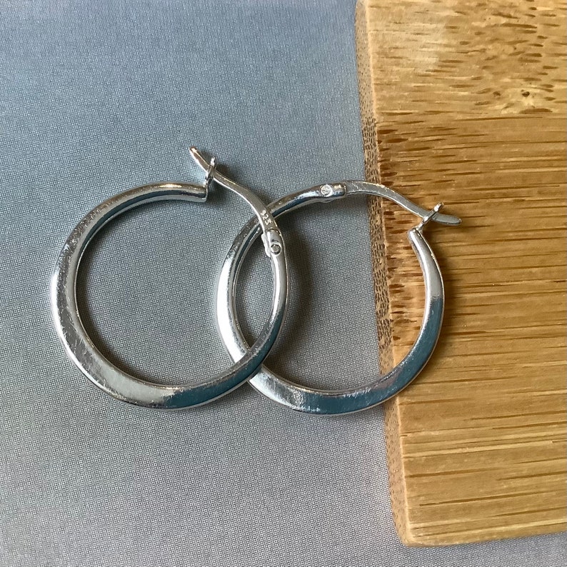 Classic Sterling Silver Hoops Solid Sterling Silver Hoops in Etsy