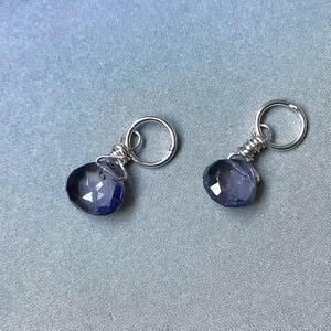 Petite Iolite Pendant, Iolite Necklace, Iolite Pendant Necklace,Iolite briolette,sterling silver,gold filled, blue bridal party jewelry