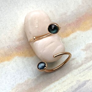 Genuine Sapphire Earrings, One Pair of Sapphire Huggie Hoops, September Birthstone,3mm Sapphire Hoop Earrings, Gold Filled, Sterling Silver