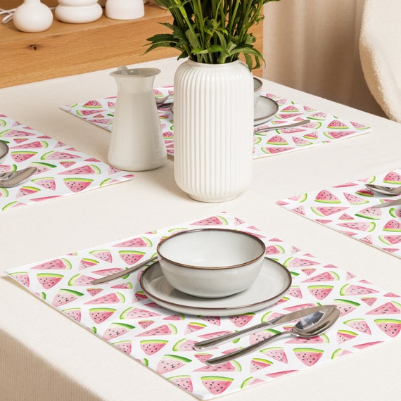 Summer Watermelon Water Resistant Placemat Set - Set of 4 Placemats!