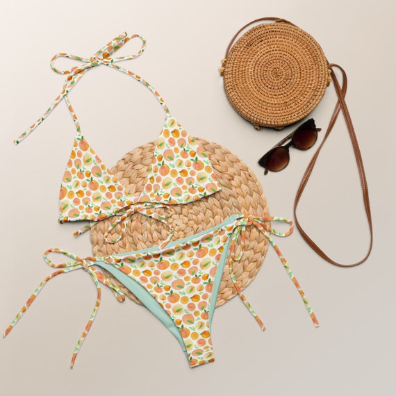 Summer Peaches Chill Girl Summer Recycled String Bikini / Festival Wear