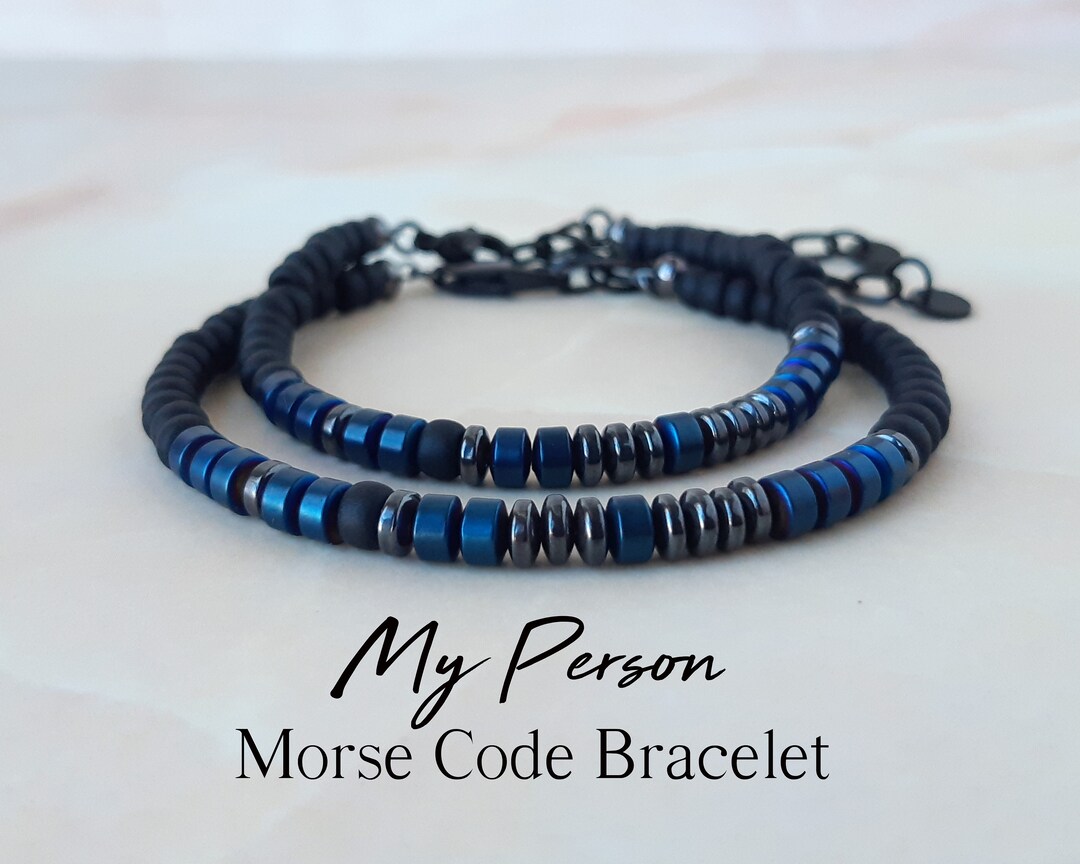 My Person Morse Code Bracelet for Couples Bracelet Set of
