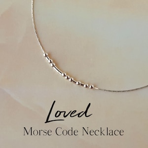 Sterling Silber Morse Code Halskette Versteckte Botschaft Halskette Geliebte Halskette Geheime Nachricht Schmuck zierliche Halskette für Mama Geschenke