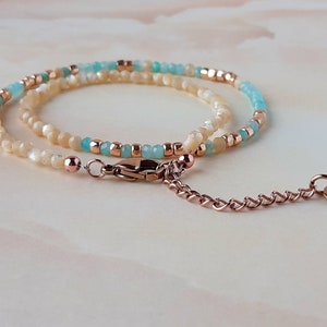 Gemstone Morse Code Bracelet God Grant Me The Serenity Prayer Support Uplifting Gift Bracelet Anxiety Bracelet Mantra Bracelet Breakup Gift image 3