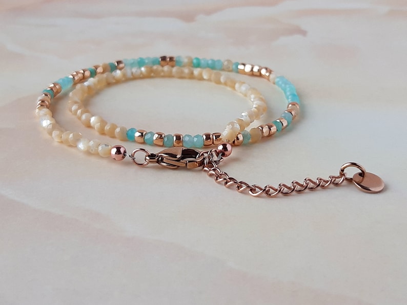 Gemstone Morse Code Bracelet God Grant Me The Serenity Prayer Support Uplifting Gift Bracelet Anxiety Bracelet Mantra Bracelet Breakup Gift image 3