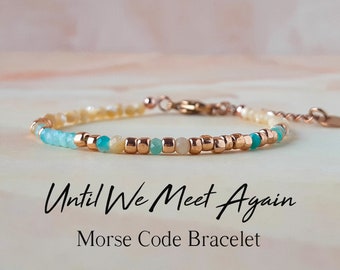 Gemstone Morse Code Bracelet Miscarriage Gift Loss of Mother Gift Pregnancy Loss Bracelet Parent Loss Gift Loss of Father Baby Loss Gift