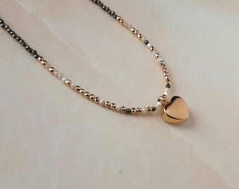 Pyrite Urn Necklace for Human Ashes Forever In My Heart Morse Code Necklace Ashes Necklace Cremation Jewelry Pet Memorial Infant Loss
