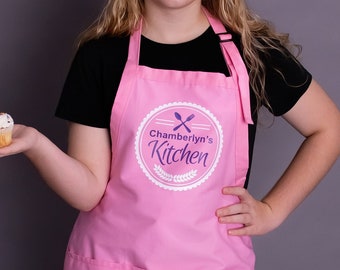 Custom Kitchen Bakers Apron, Cooking Apron, Mom Chef Apron, Personalized Apron with Pockets, Hostess Apron, Cute, Ladies Apron, Mom Gift