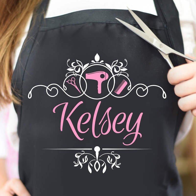 💈Free Personalization💈hair stylist apron, gift for hairdresser, beauty salon, personalized hairstylist apron, cosmetologist, custom barber apron by Ones of Love