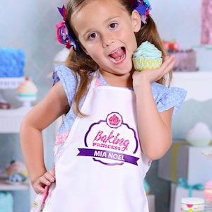 Child&#39;s Apron | Baking Princess Girls Apron | Personalized Apron | Custom Apron | Kids Apron | Cooking Apron | Children&#39;s Apron Baking Apron