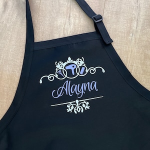 hair stylist apron, gift for hairdresser, beauty salon, personalized hairstylist apron, cosmetologist, custom barber apron by Ones of Love image 10
