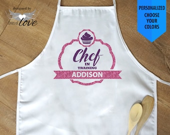 Chef in Training | Child's Gift | Kitchen Apron | Cooking Apron | Baking Apron | Child's Apron | Personalized Apron | Chef's Apron