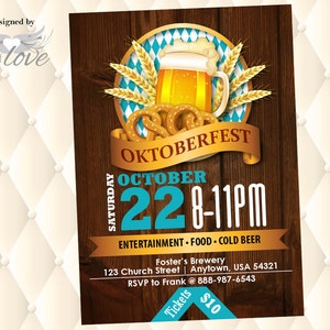 Oktoberfest Einladung Flyer | Oktoberfest Event Flyer | Oktoberfest Event-Werbung | Geben Sie ein Ticket | Fundrafting-Vorlage zu