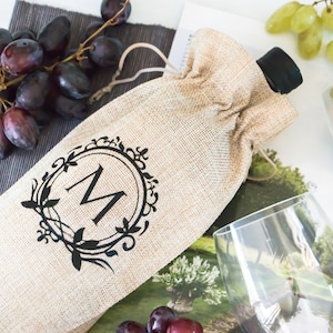 Benutzerdefinierte Weinflasche Tasche, Wein Geschenktaschen, Weinträger, personalisierte Weintasche, wiederverwendbar, Weinflasche Dekor, Geschenk für Weinliebhaber, Flaschenverpackung