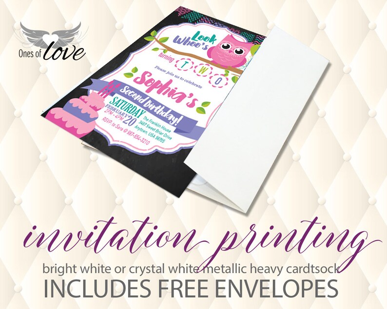 Printing and Shipping Service ADD-ON for your Party Invitation Design