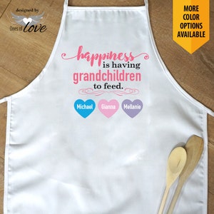Apron for Grandmother | Gift for Her | Mother&#39;s Day Gift | Kitchen Apron | Cooking Apron | Baking Apron | Personalized Apron | Chef&#39;s Apron
