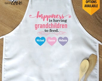 Apron for Grandmother | Gift for Her | Mother's Day Gift | Kitchen Apron | Cooking Apron | Baking Apron | Personalized Apron | Chef's Apron